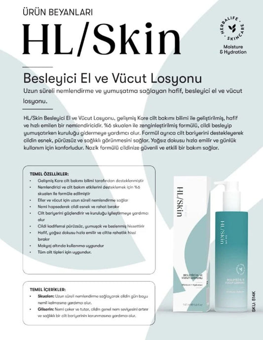 HL Skin Besleyici El ve Vücut Losyonu 147 ml