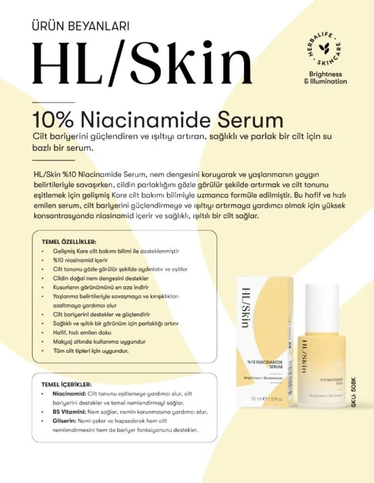 HL Skin %10 Niasinamid Serum 30 ml
