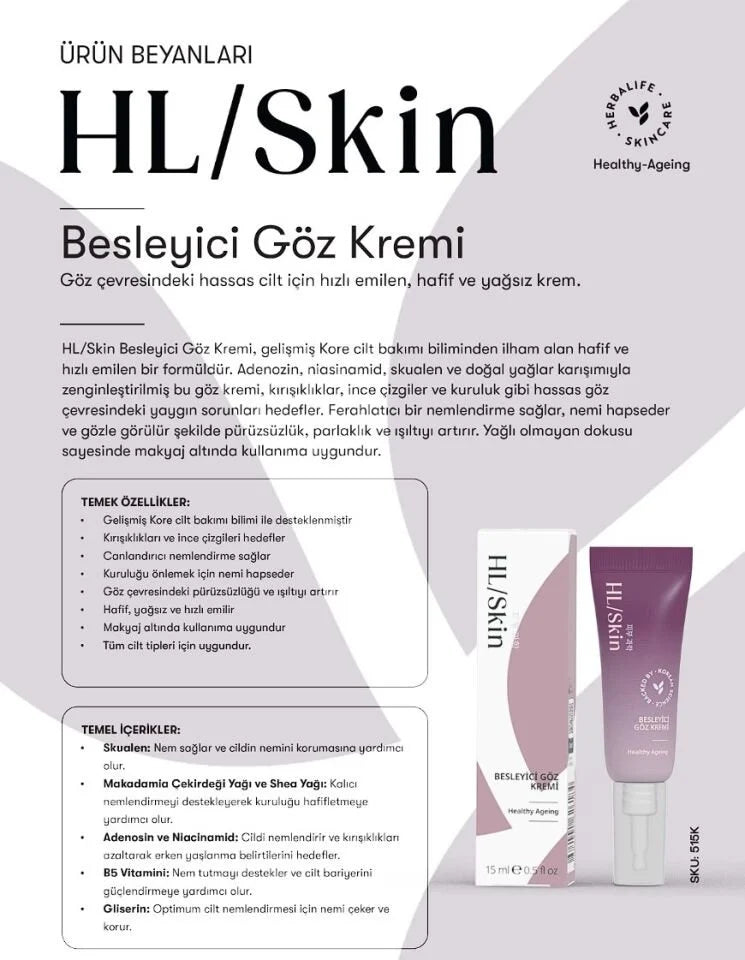 HL Skin Besleyici Göz Kremi 15 ml